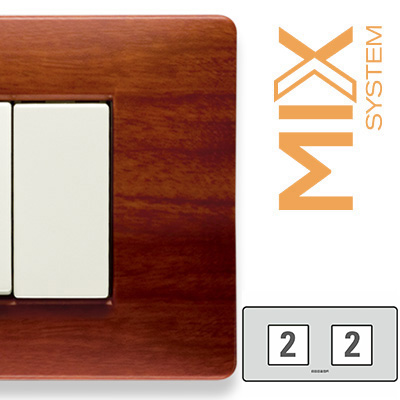 MIX Placca 2+2 Posti ESSENZA CHERRY