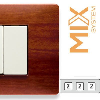 MIX Placca 2+2+2 Posti ESSENZA CHERRY