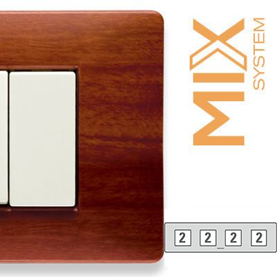 MIX Placca 2+2+2+2 Posti ESSENZA CHERRY