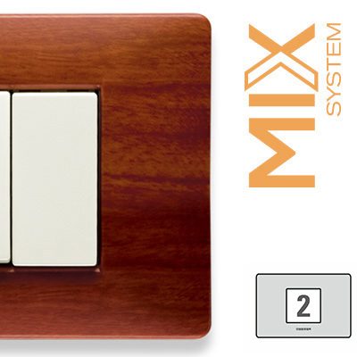 MIX Placca 2 P. Centrali ESSENZA CHERRY