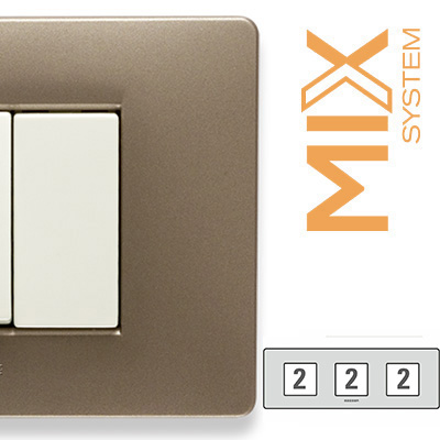 MIX Placca 2+2+2 Posti VULCANO