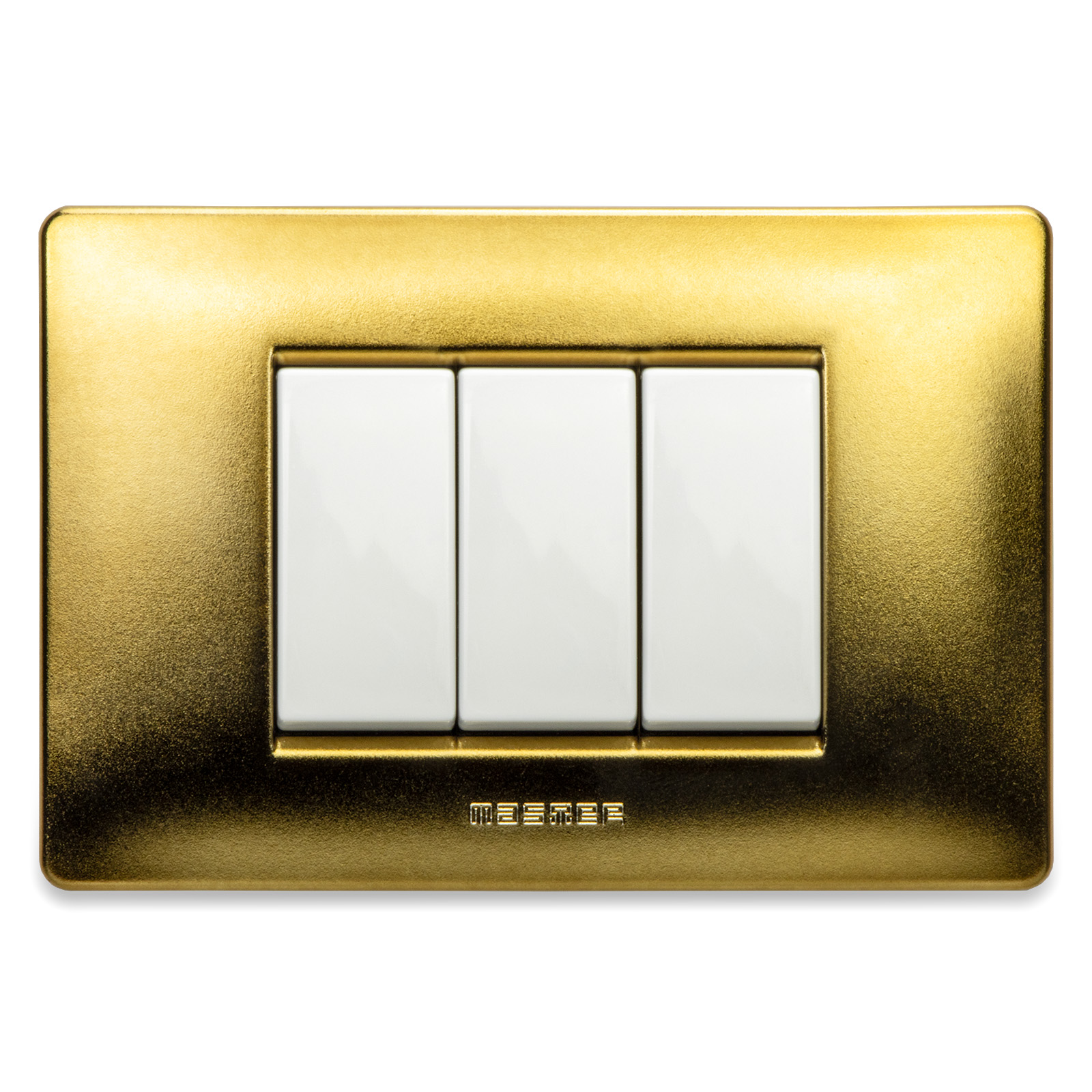 MIX Placca 3 Posti BRONZO Opaco