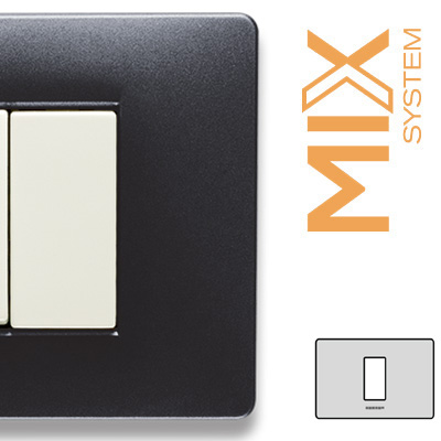 MIX Placca 1P. Central 3M. ANTHRACITE Gr