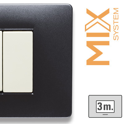 MIX Placca 3 Posti ANTHRACITE Grey