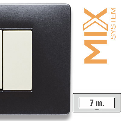 MIX Placca 7 Posti ANTHRACITE Grey
