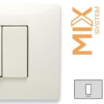 MIX Placca 1P. Central 3M. BIANCO MATT