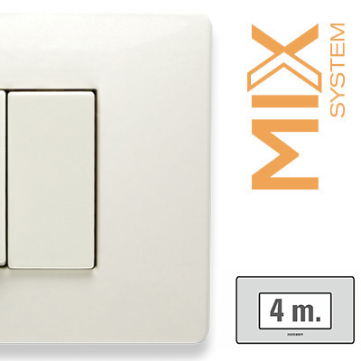 MIX Placca 4 Posti BIANCO MATT