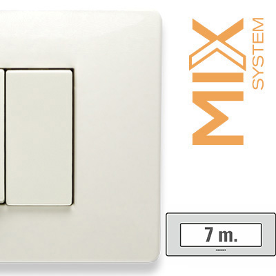 MIX Placca 7 Posti BIANCO MATT