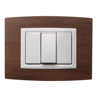 MIX placca Vitra LEGNO CILIEGIO 3 posti