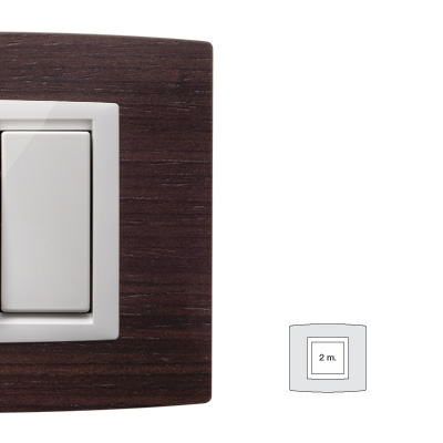 MIX placca Vitra LEGNO WENGÉ 2 posti