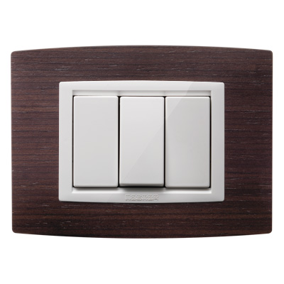 MIX placca Vitra LEGNO WENGÉ 3 posti