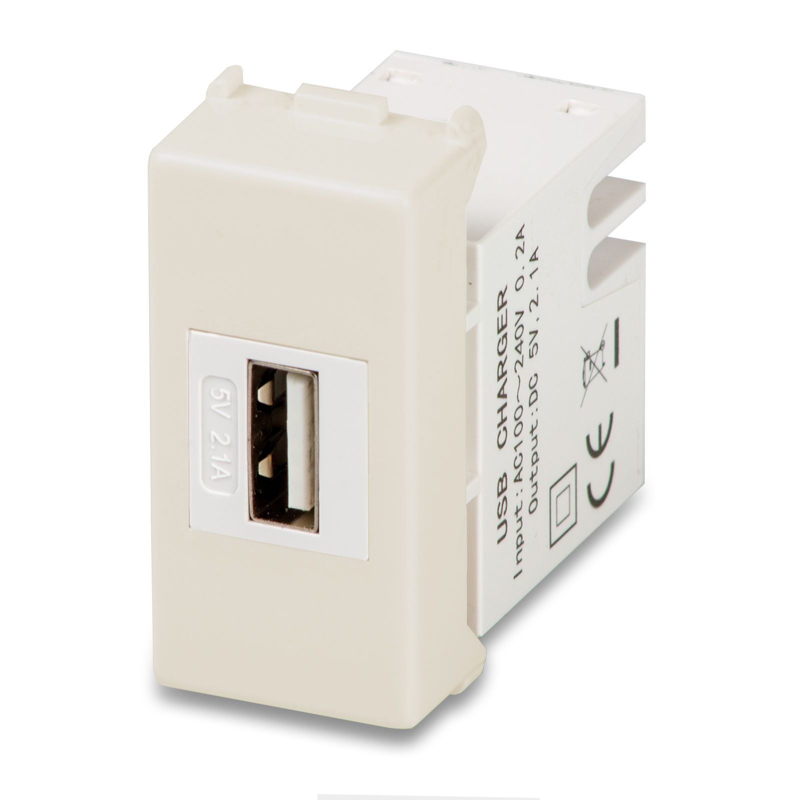 MIX Alimentatore USB 5V 2.1A Beige