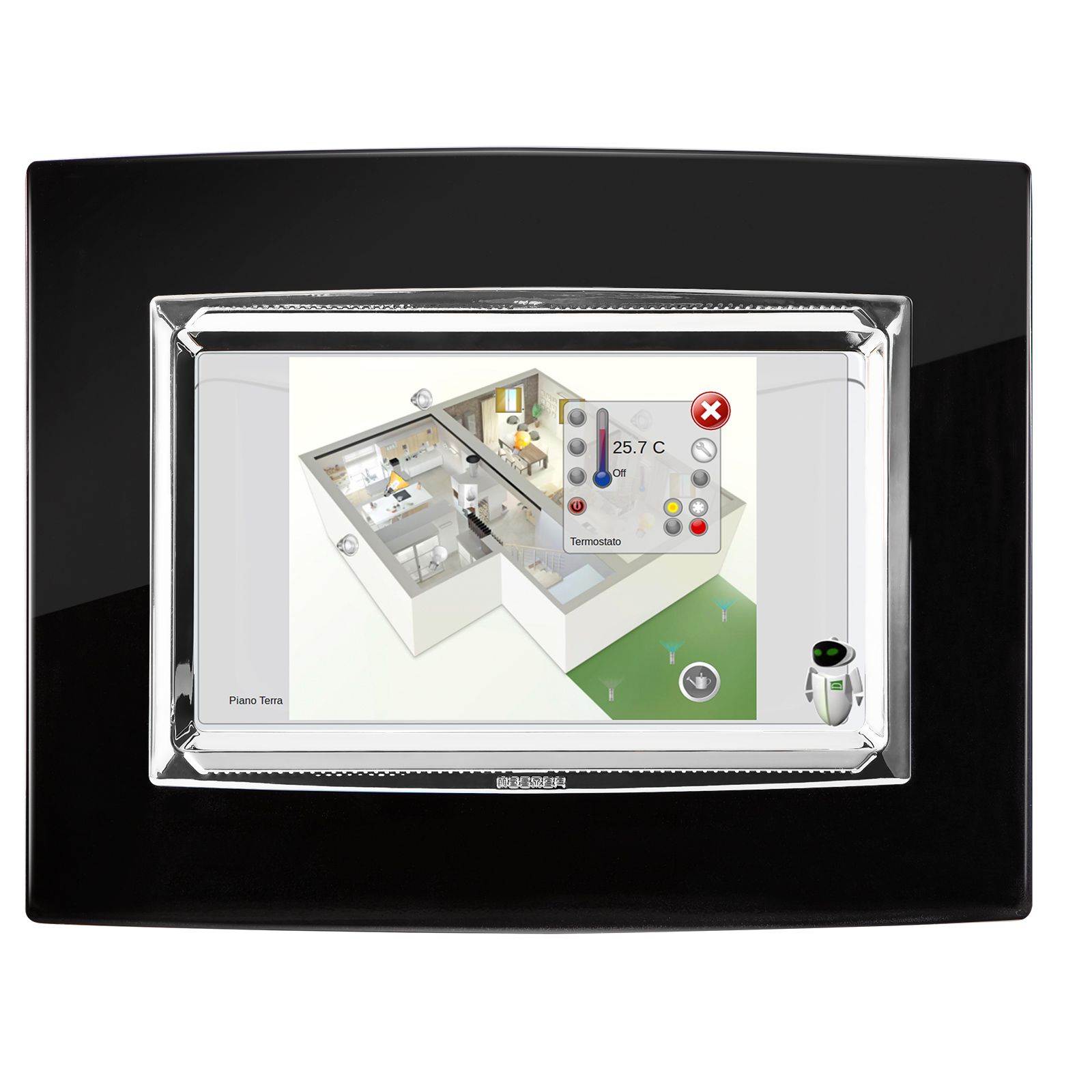 Placca NERA Touch Screen TOSCA 2