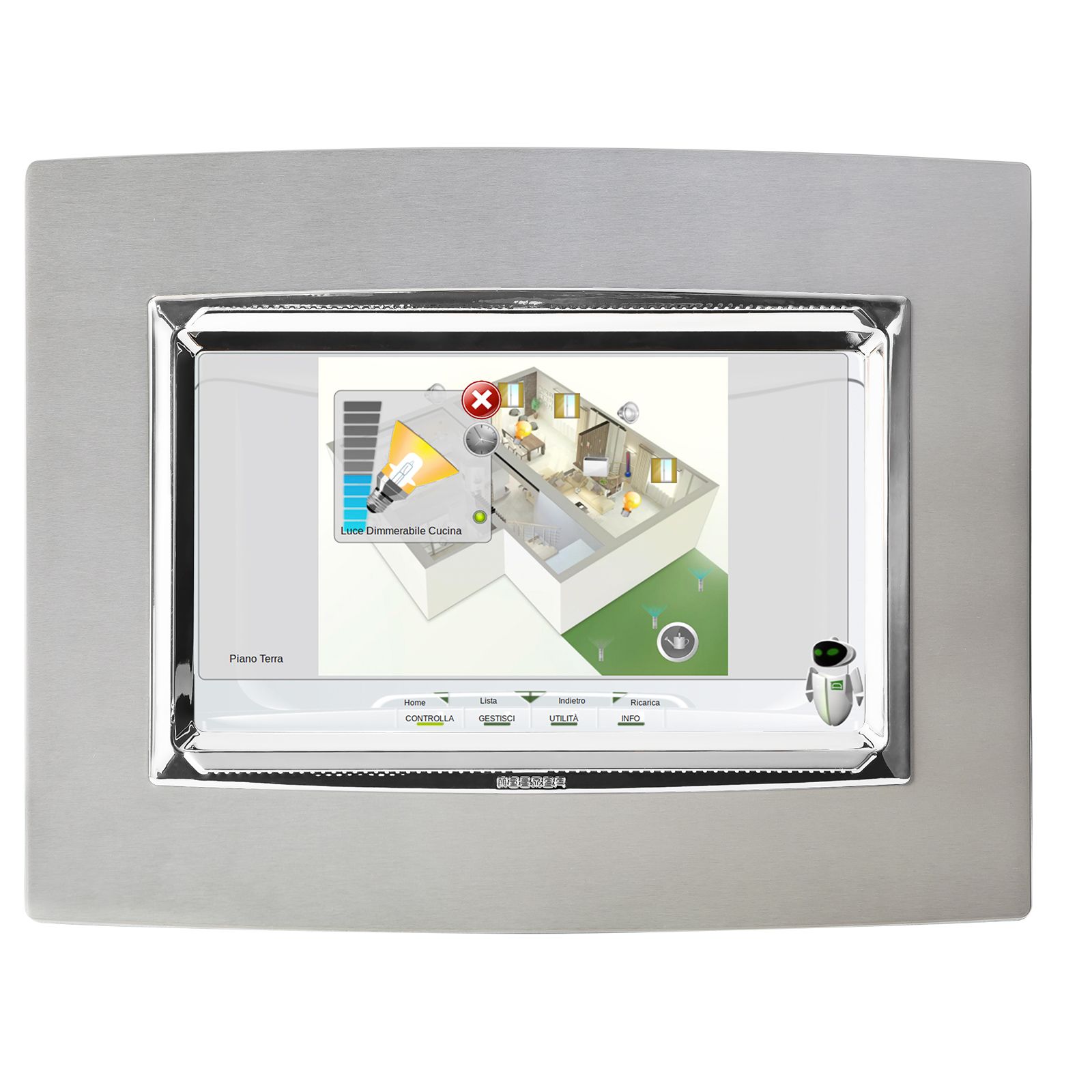Placca ALLUMINIO Touch Screen TOSCA 2
