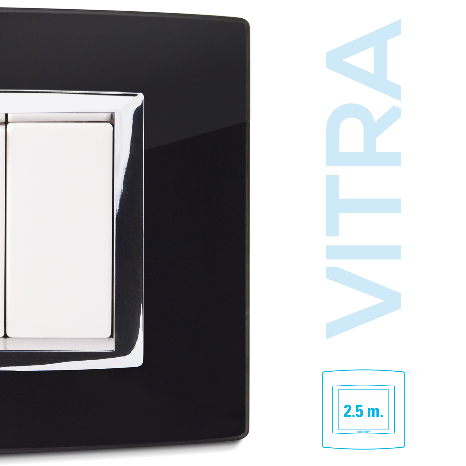 Placca Vetro NERO 2,5P. Vitra