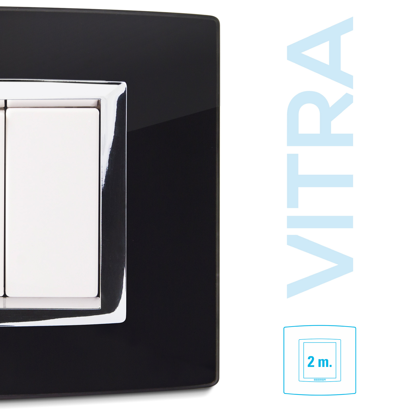 Placca Vetro NERO 2P. Vitra