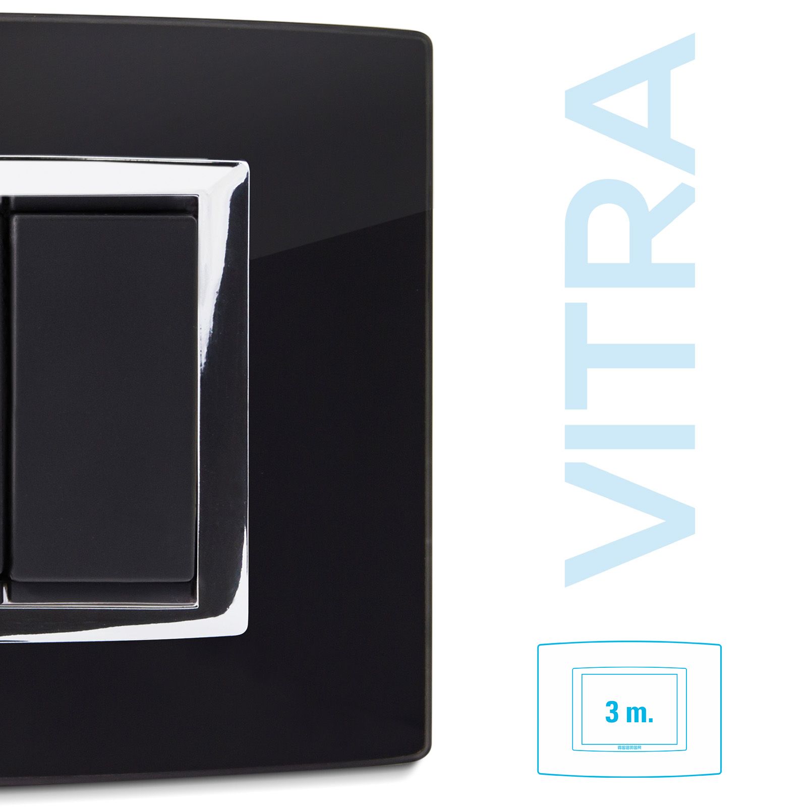 Placca Vetro NERO 3P. Vitra