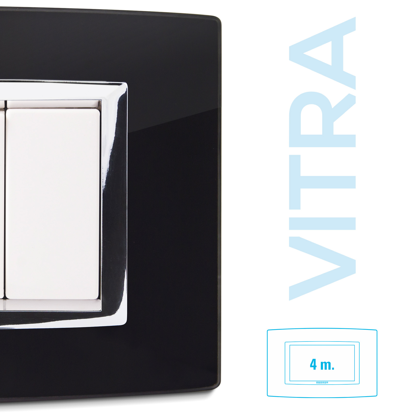 Placca Vetro NERO 4P. Vitra