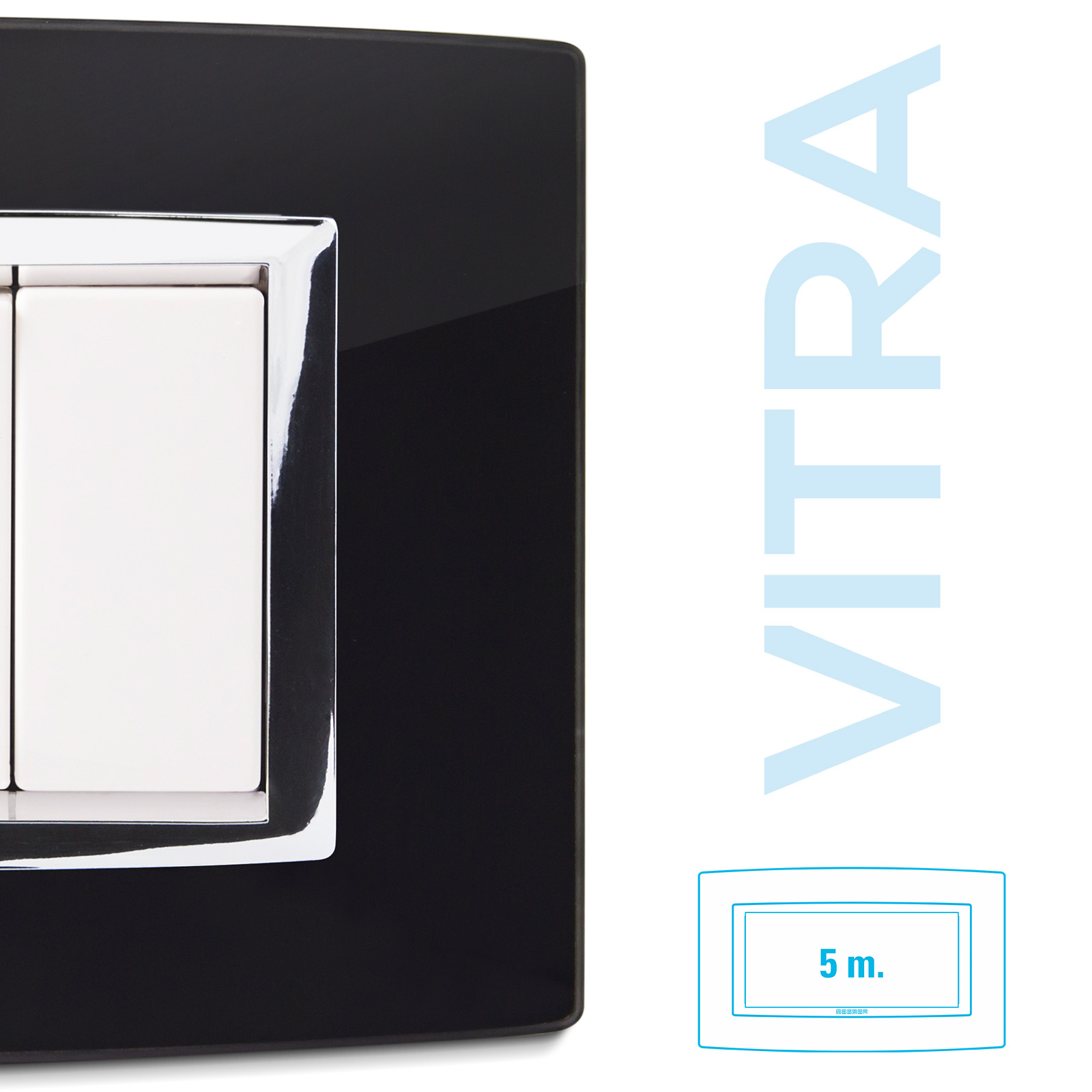 Placca Vetro NERO 5P. Vitra