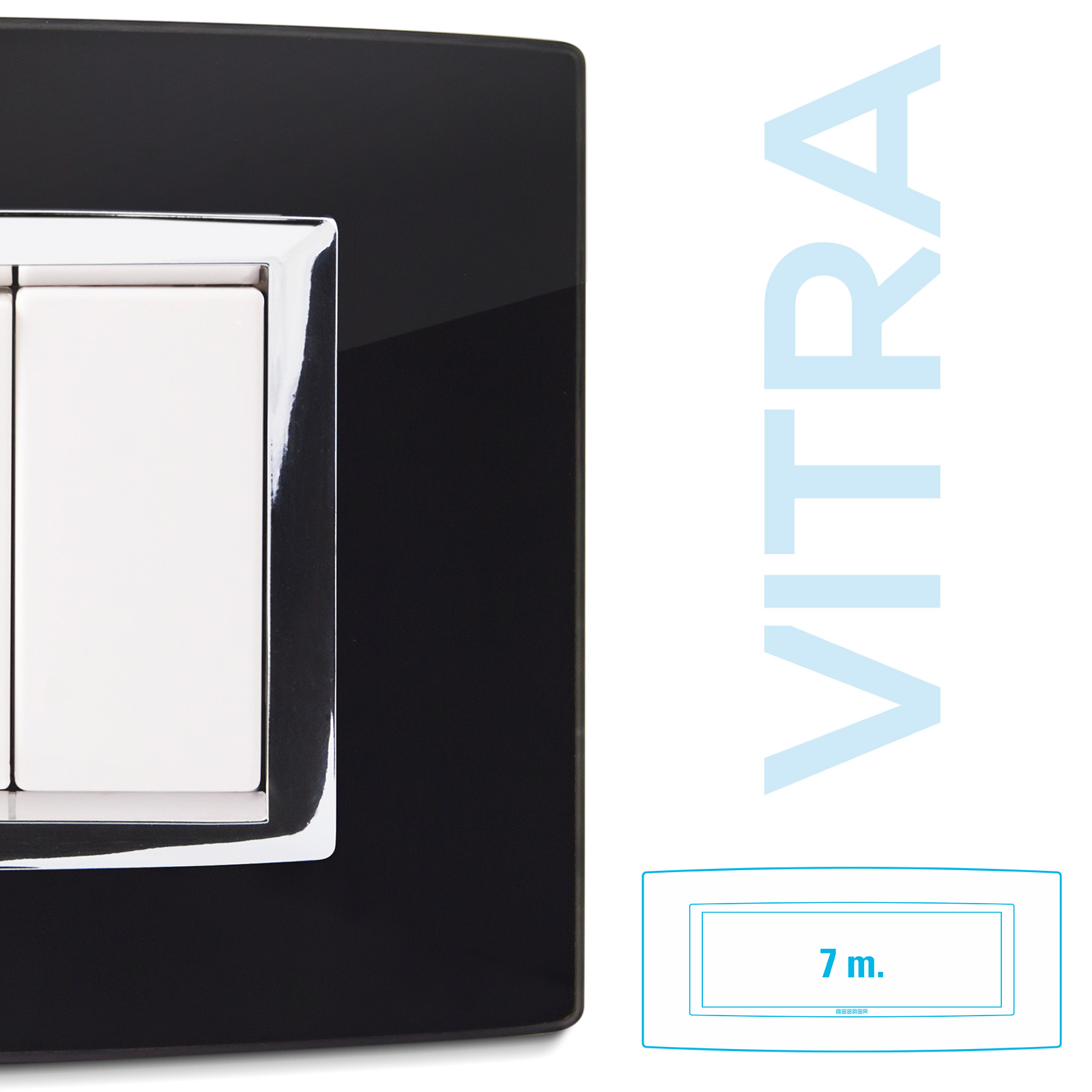 Placca Vetro NERO 7P. Vitra