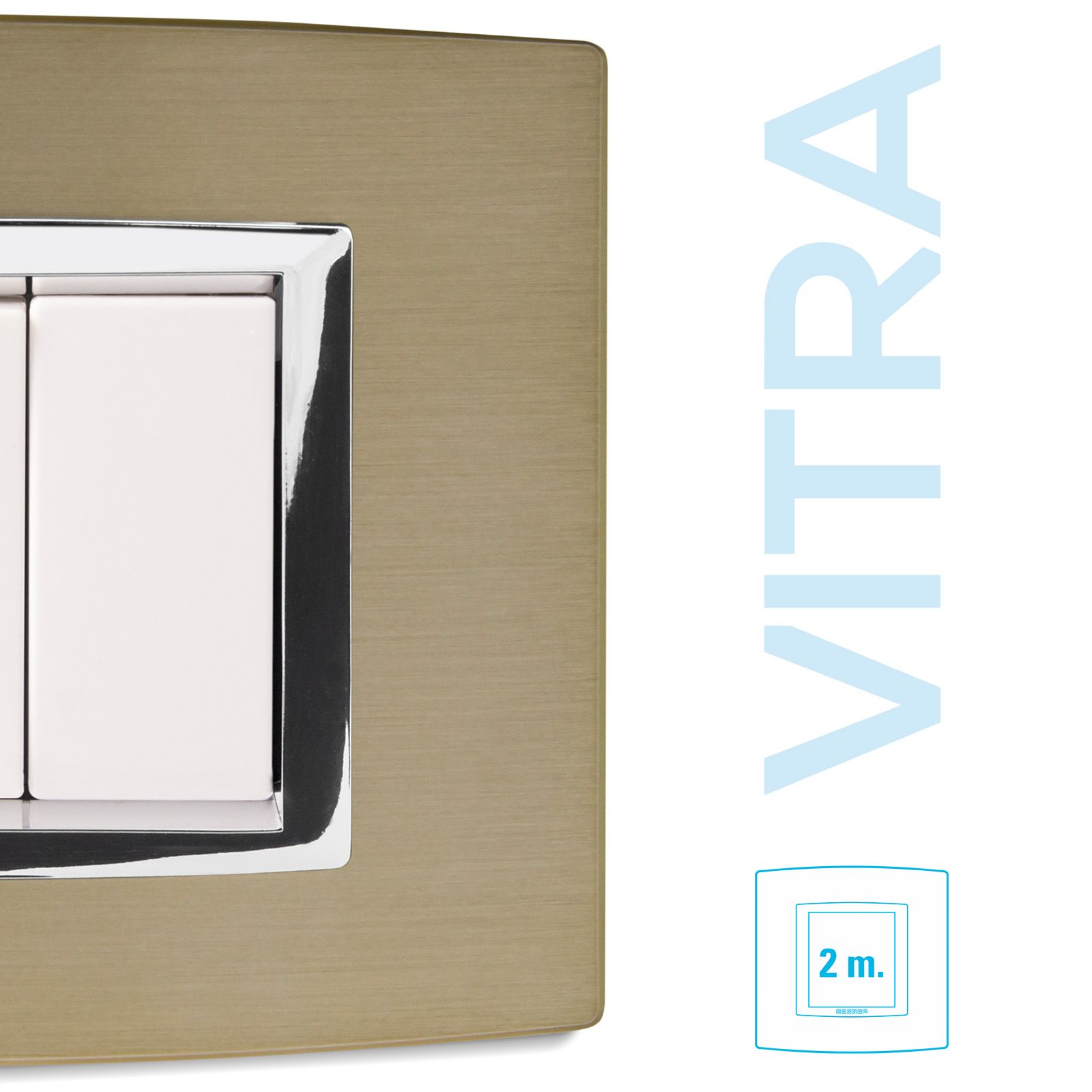 Placca Ottone Spazzolato 2P. Vitra