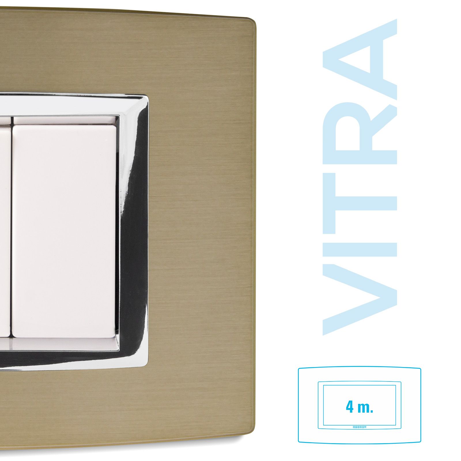 Placca Ottone Spazzolato 4P. Vitra