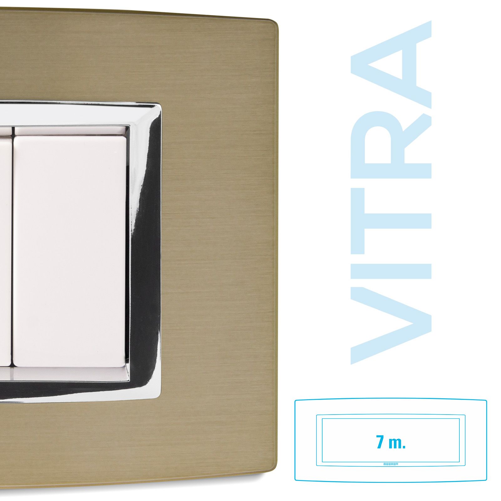 Placca Ottone Spazzolato 7P. Vitra