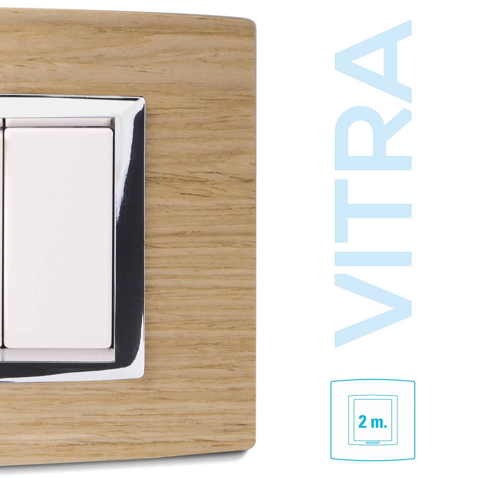 Placca LEGNO ROVERE SBIANCATO 2P.