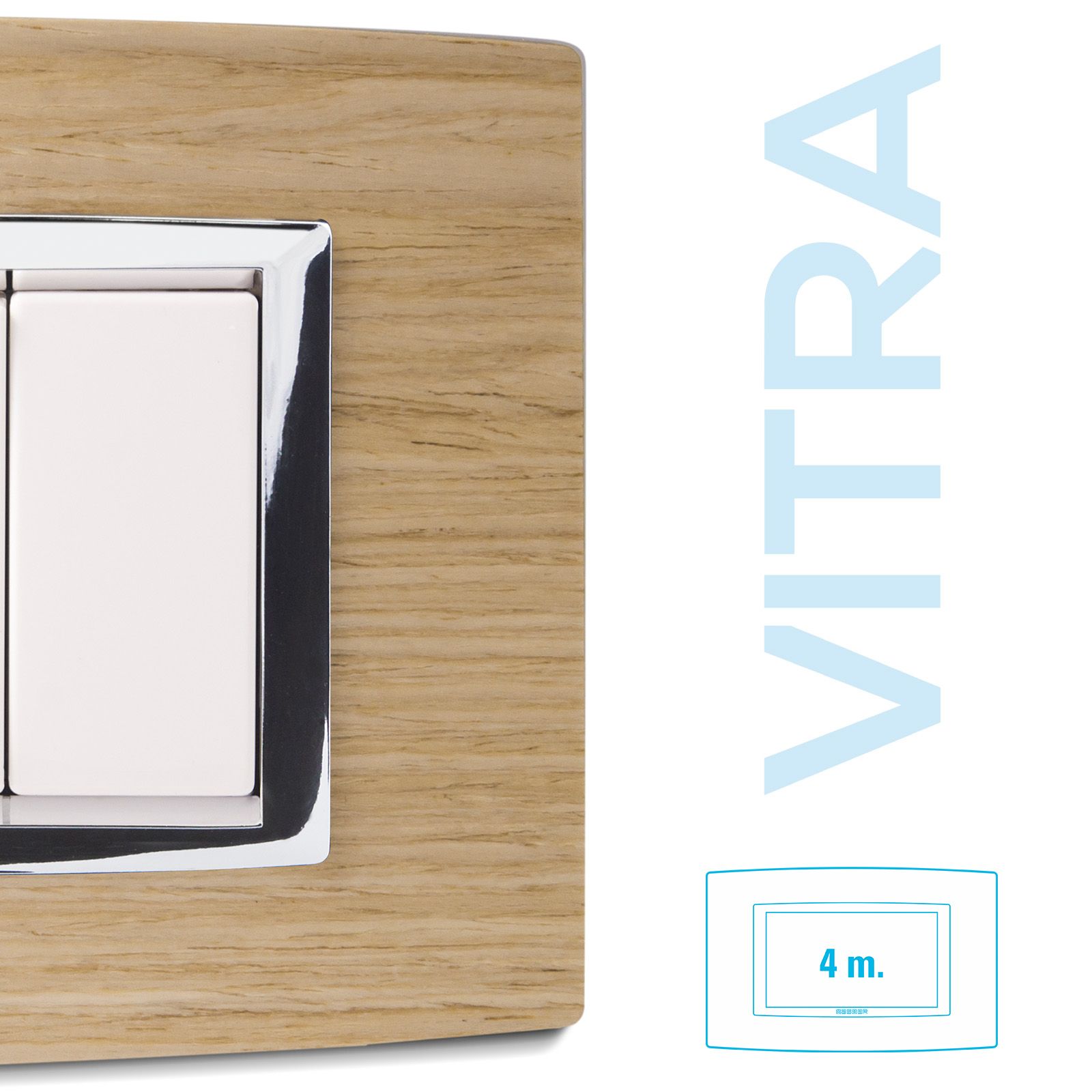 Placca LEGNO ROVERE SBIANCATO 4P.
