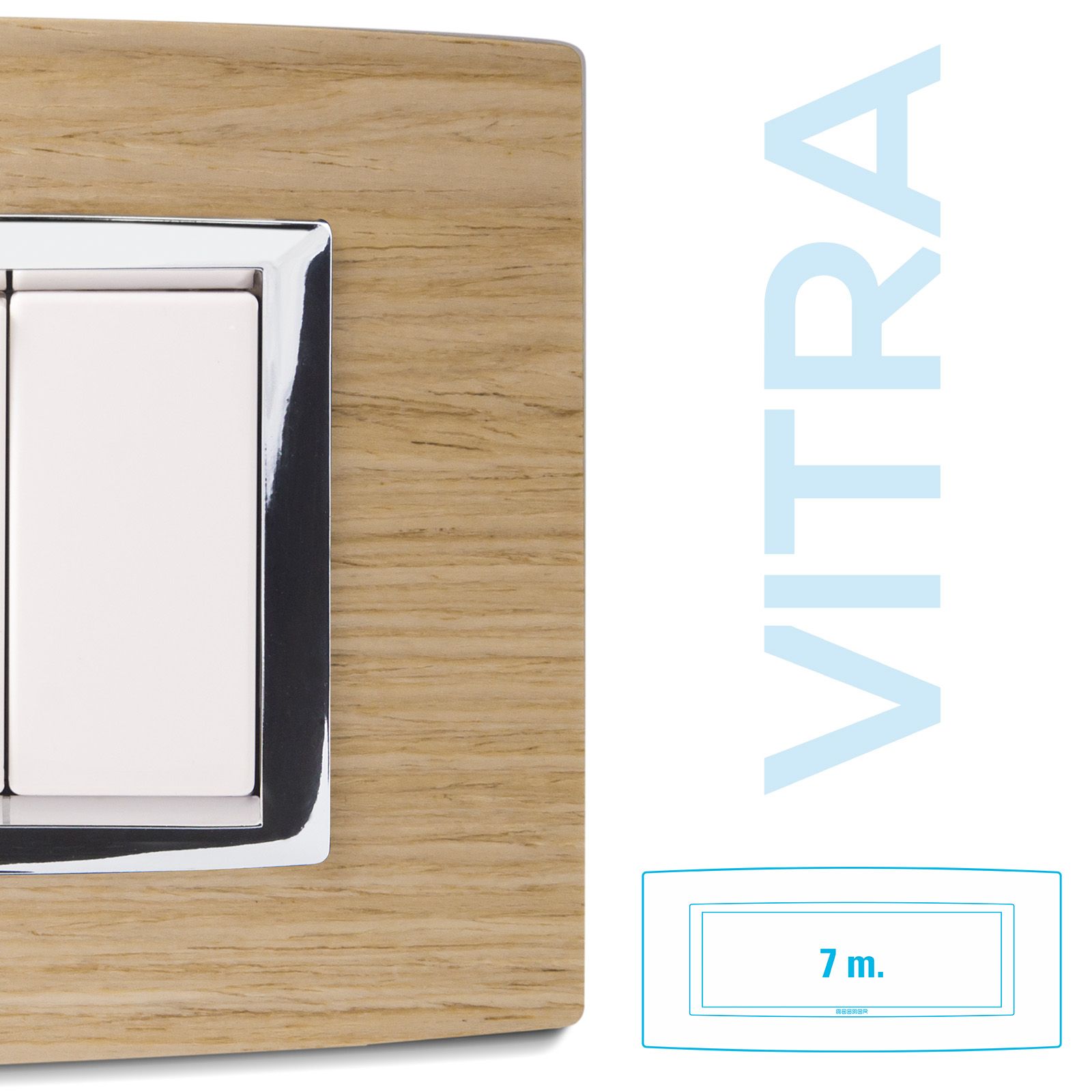 Placca LEGNO ROVERE SBIANCATO 7P.