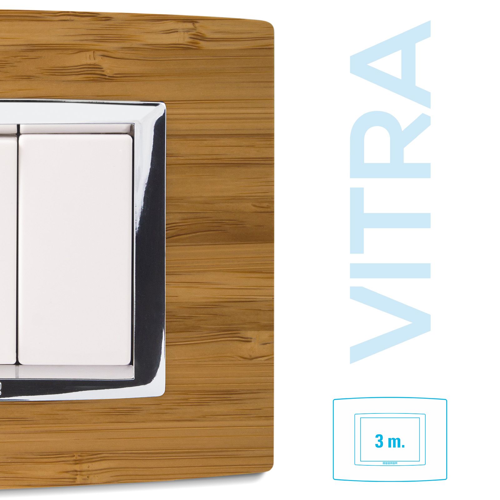 Placca Vitra LEGNO BAMBU' 3 posti