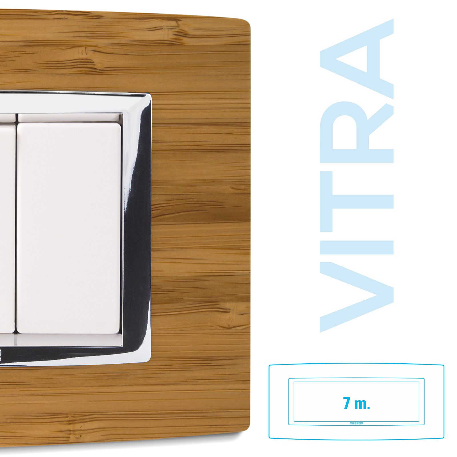 Placca Vitra LEGNO BAMBU' 7 posti