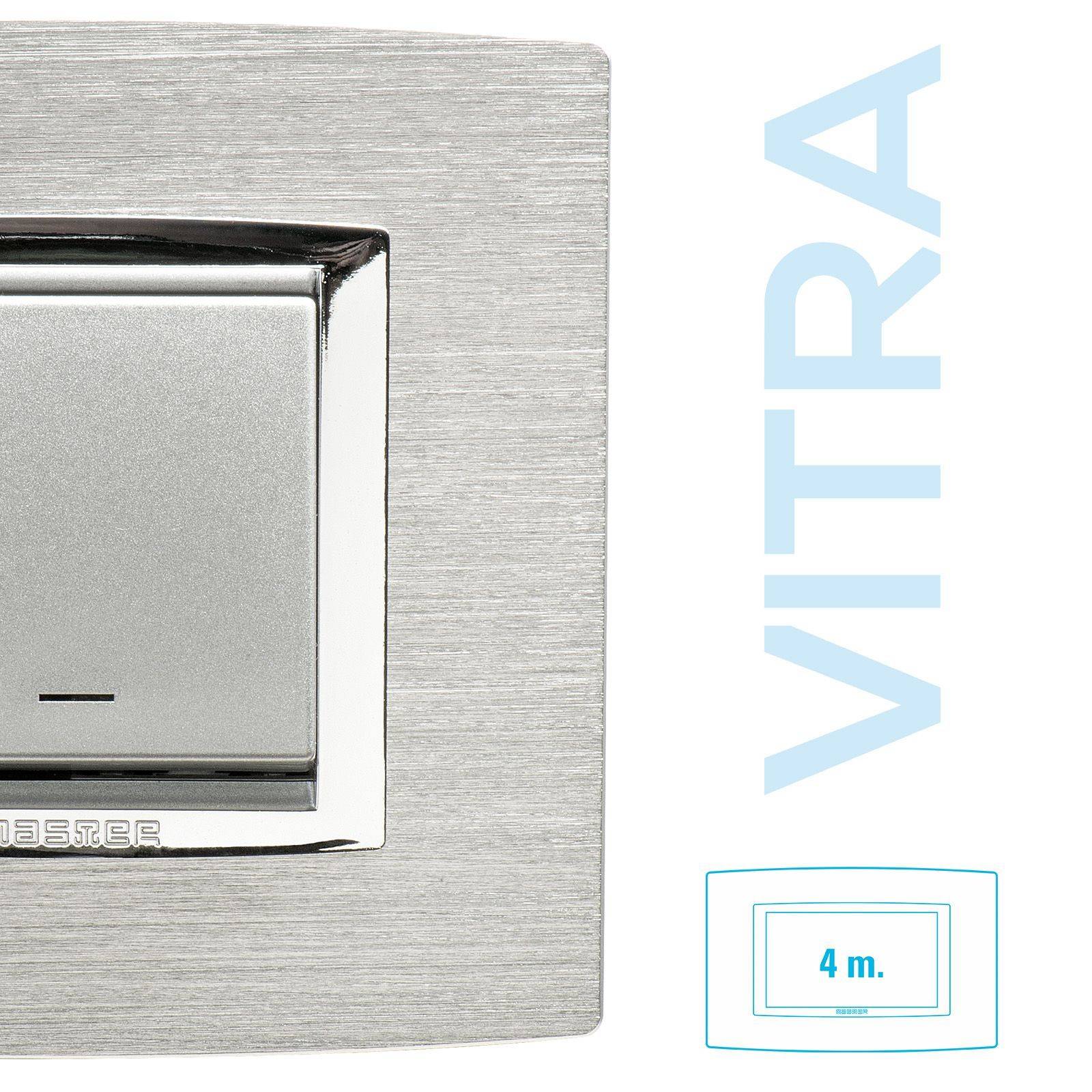 Placca Alluminio 4 posti Vitra