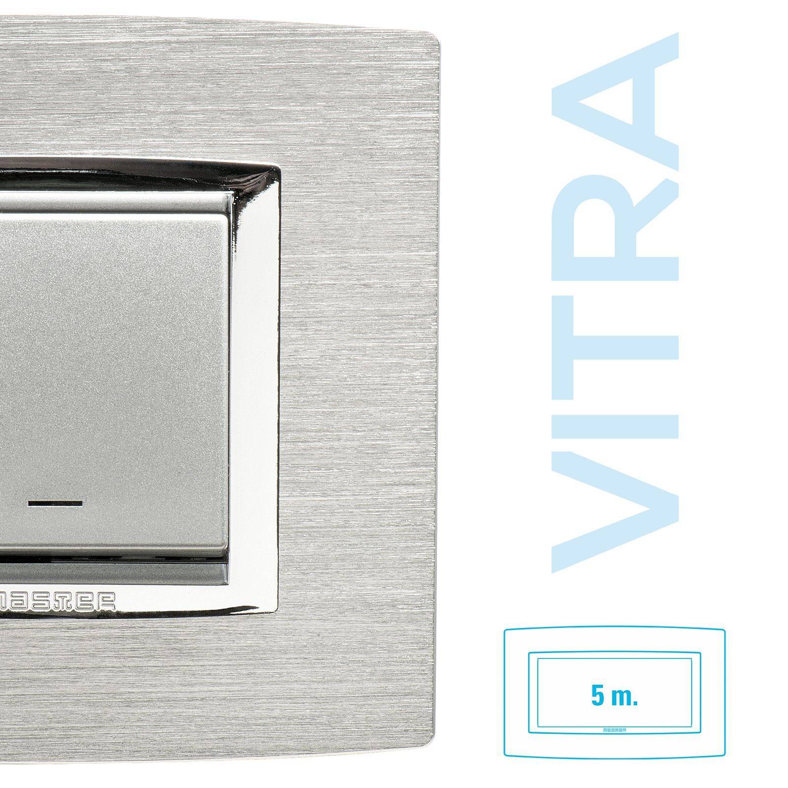 Placca Alluminio 5 posti Vitra