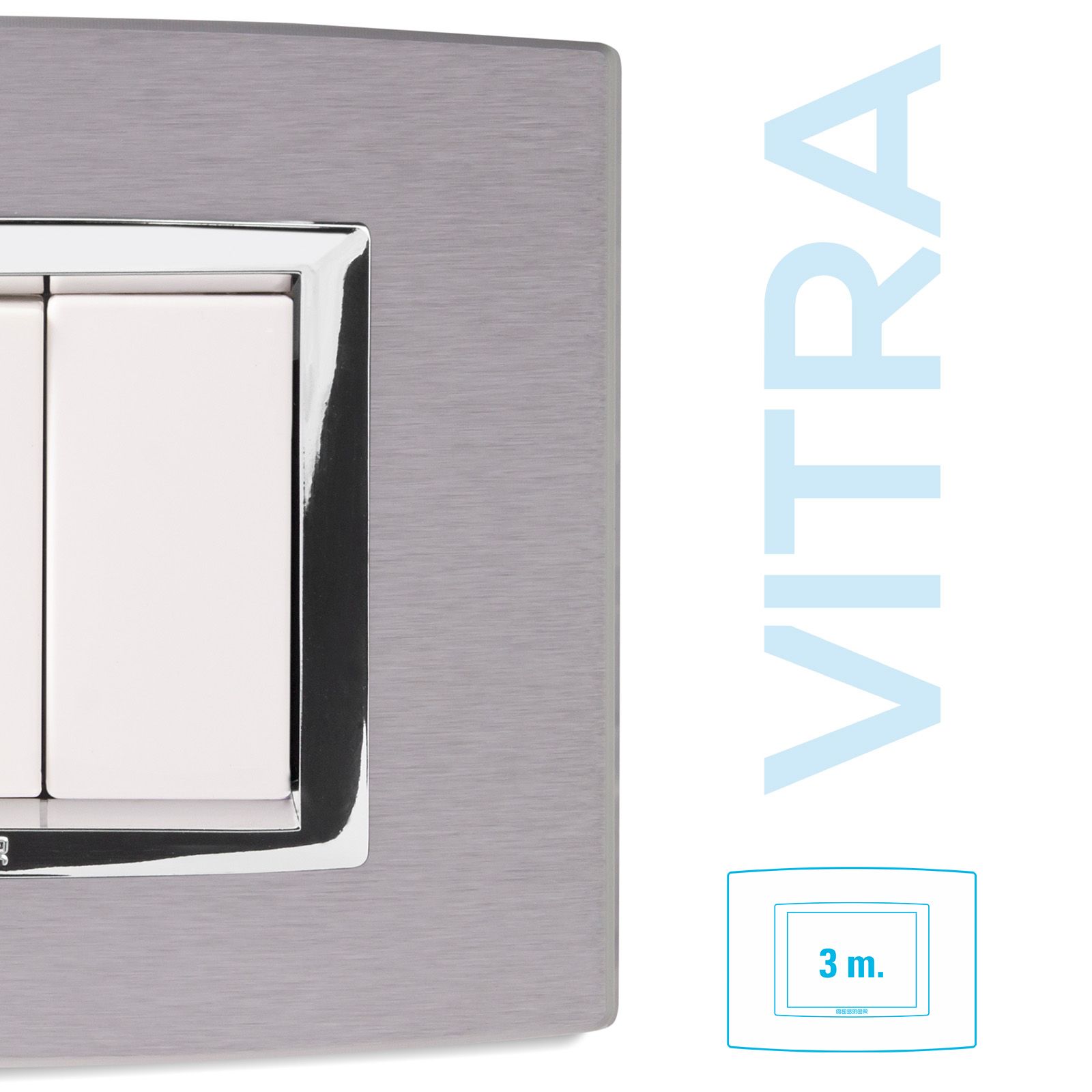 Placca Alluminio Naturale 3P. Vitra