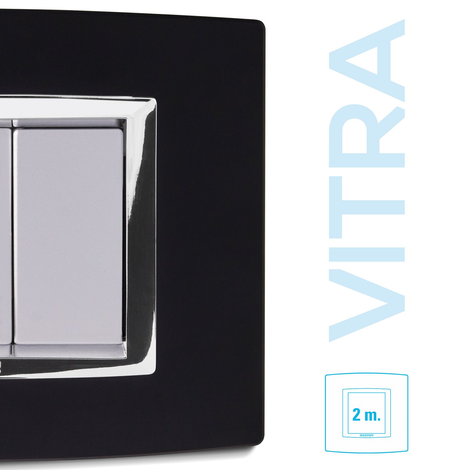 Placca Alluminio Antracite 2P. Vitra
