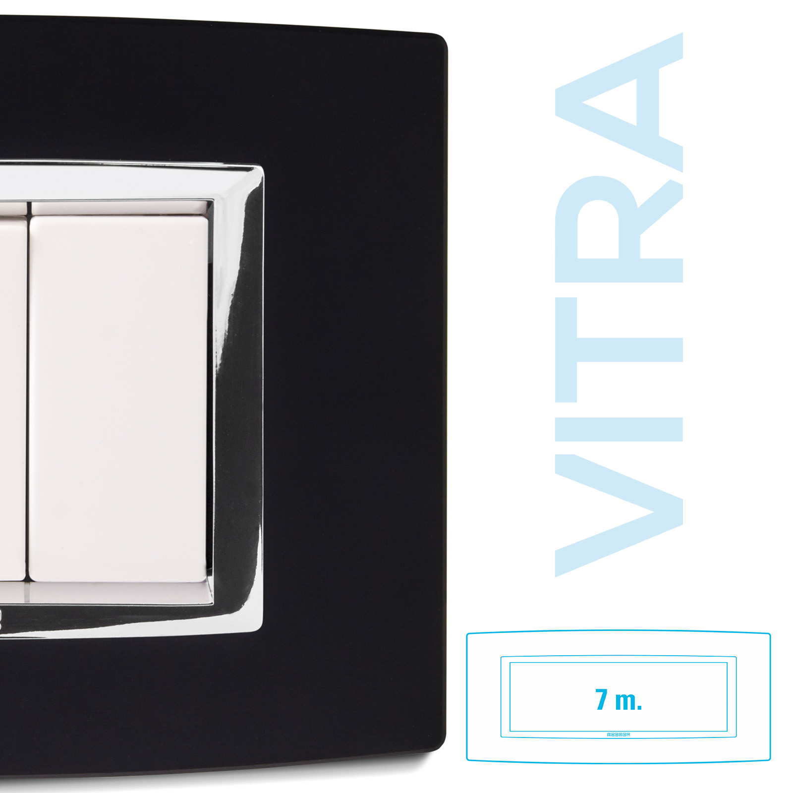 Placca Alluminio Antracite 7P. Vitra