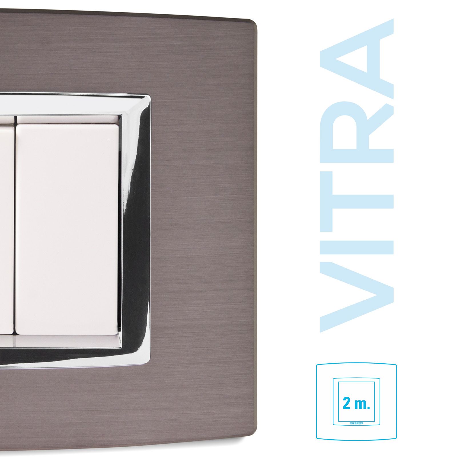 Placca Acciaio Spazzolato 2P. Vitra