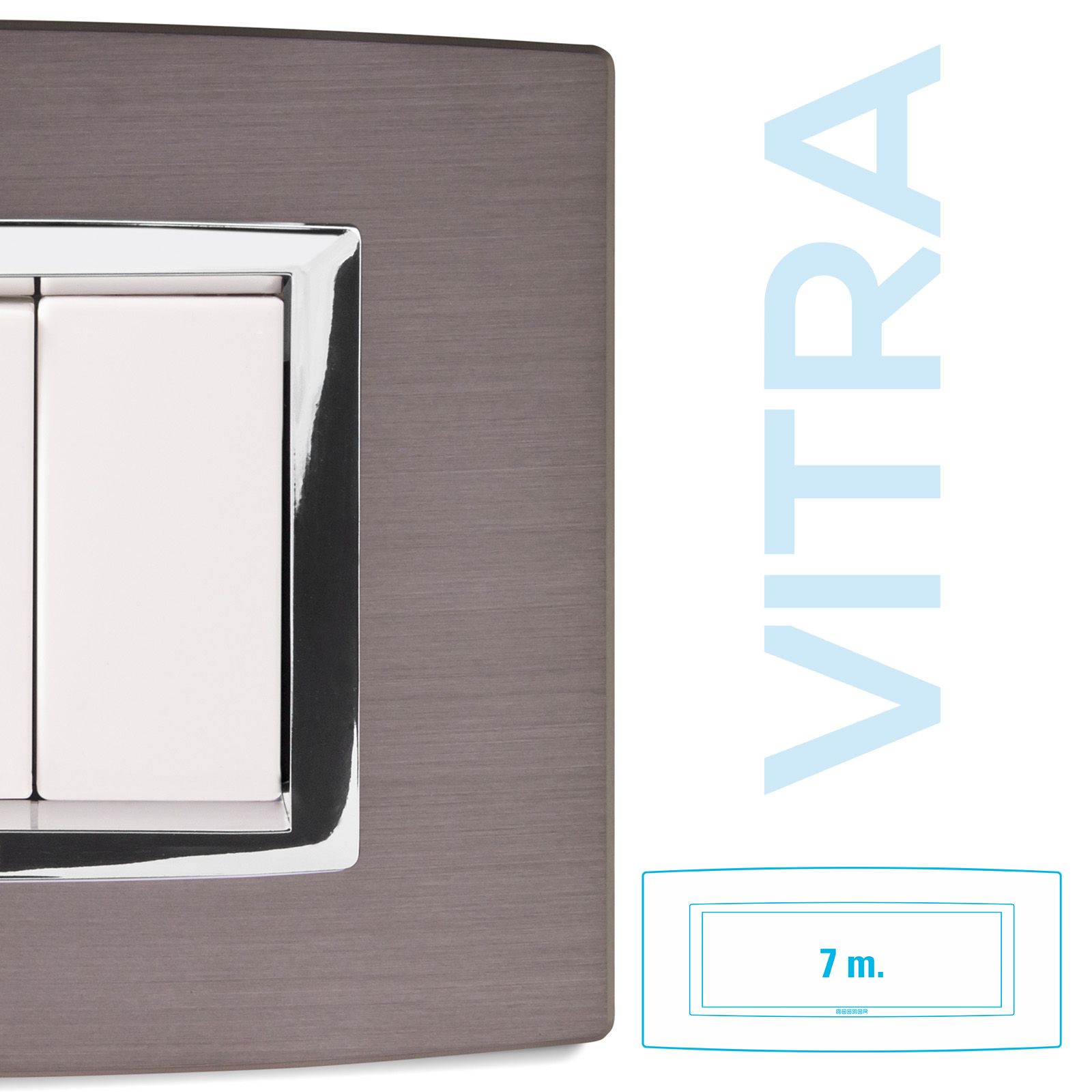 Placca Acciaio Spazzolato 7P. Vitra