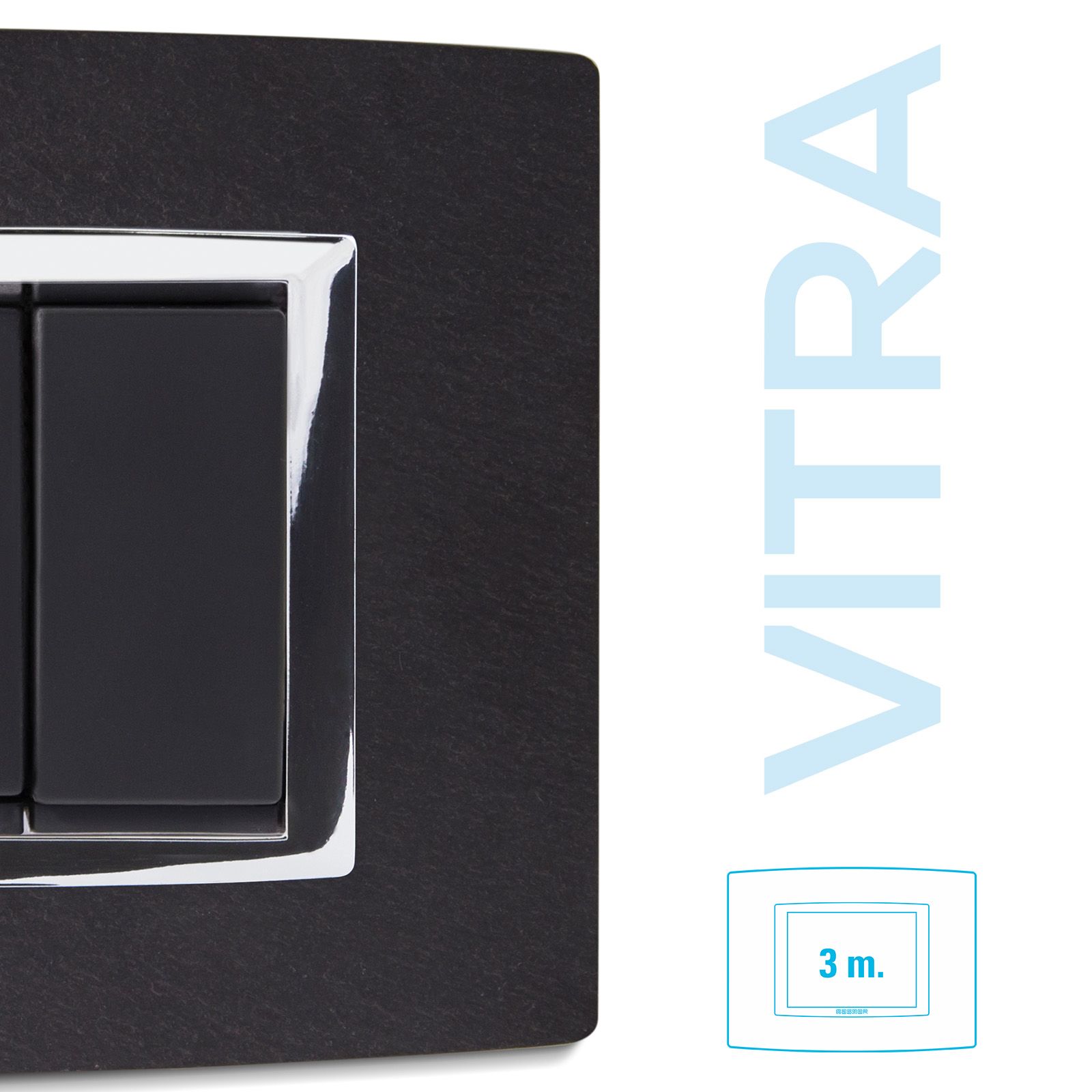 Placca Vitra pietra ARDESIA 3 posti