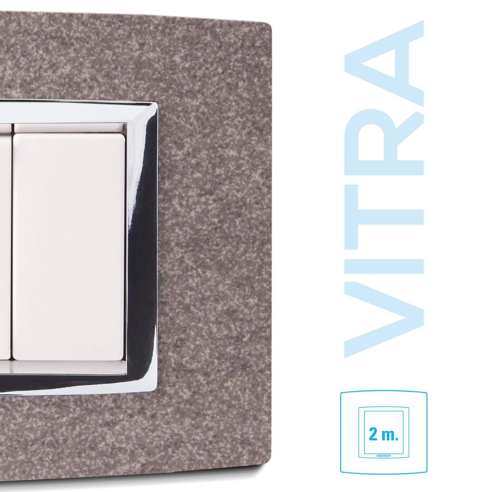 Placca Vitra Granito Grigio Chiaro 2 P