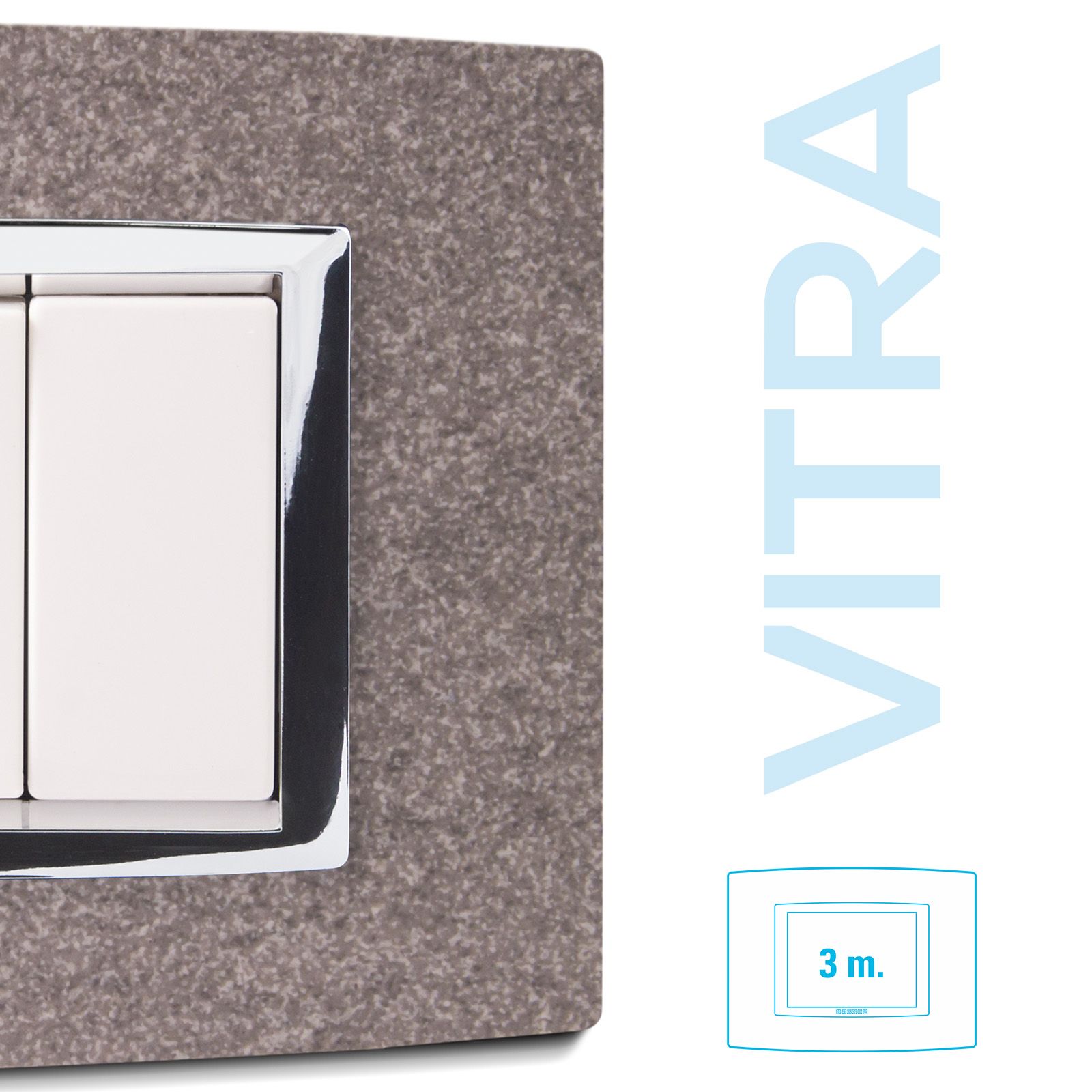 Placca Vitra Granito Grigio Chiaro 3 p