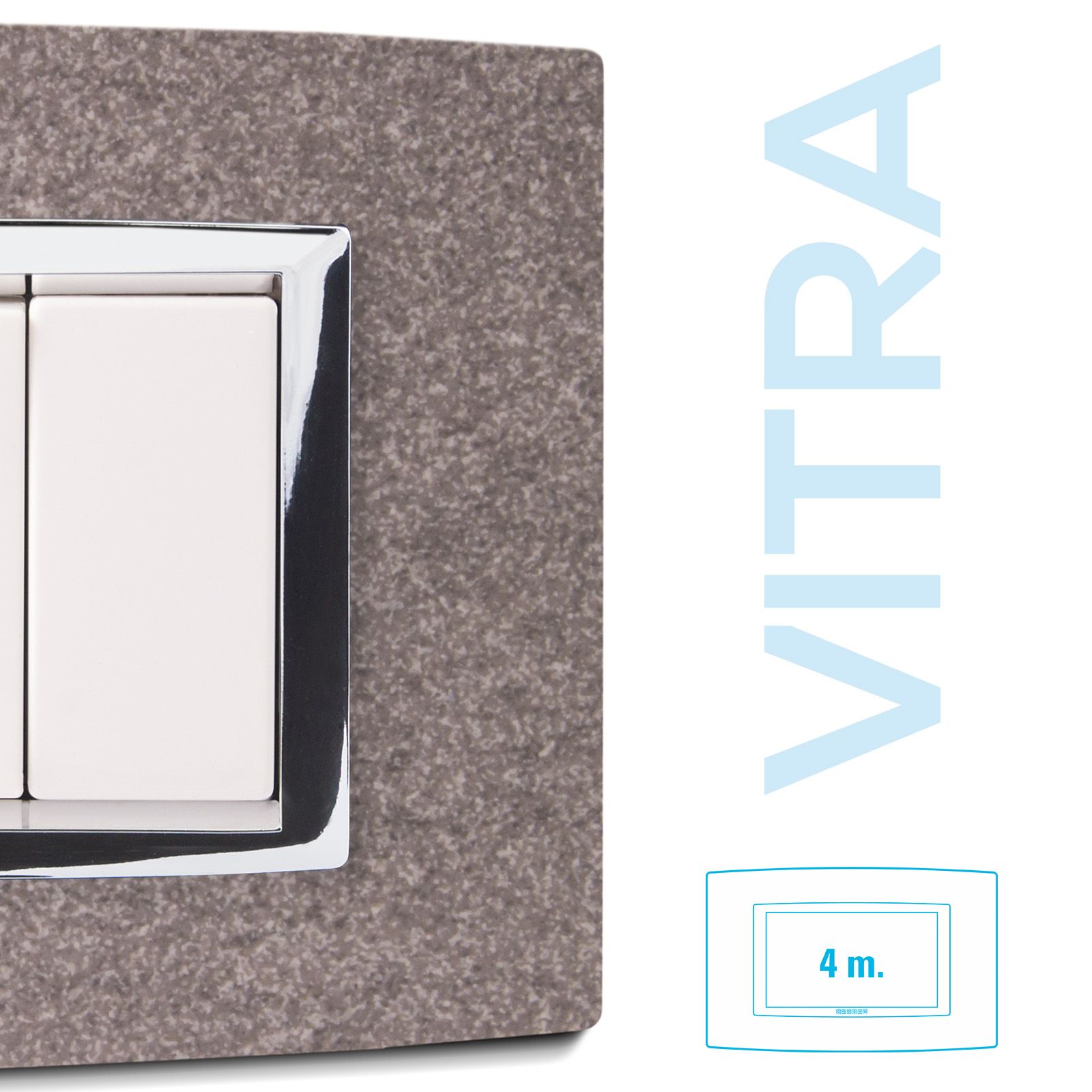Placca Vitra Granito Grigio Chiaro 4 P
