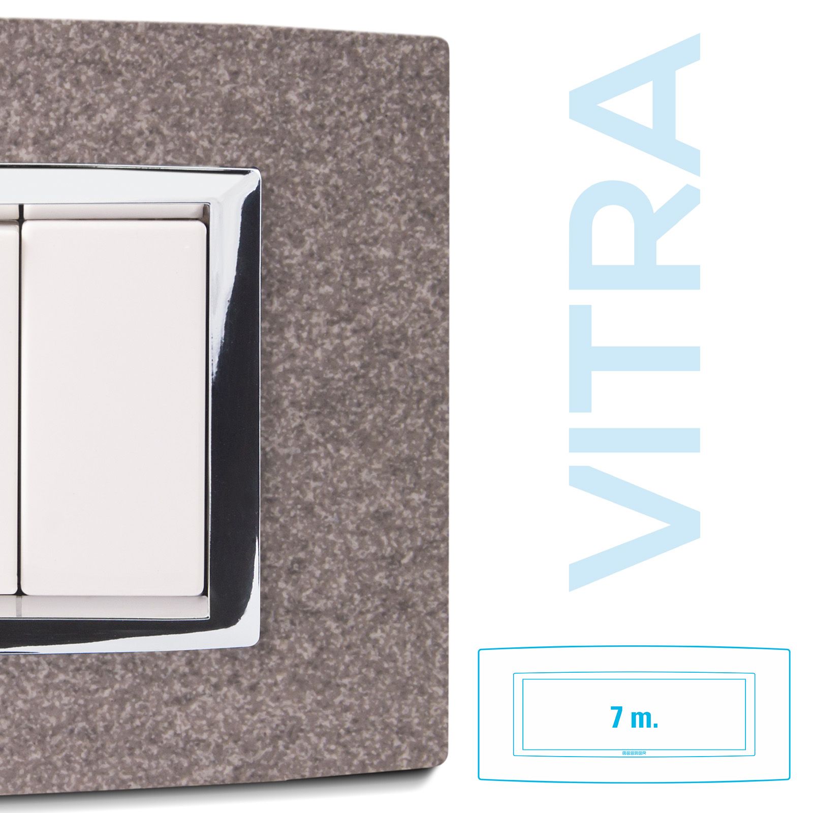 Placca Vitra Granito Grigio Chiaro 7 P