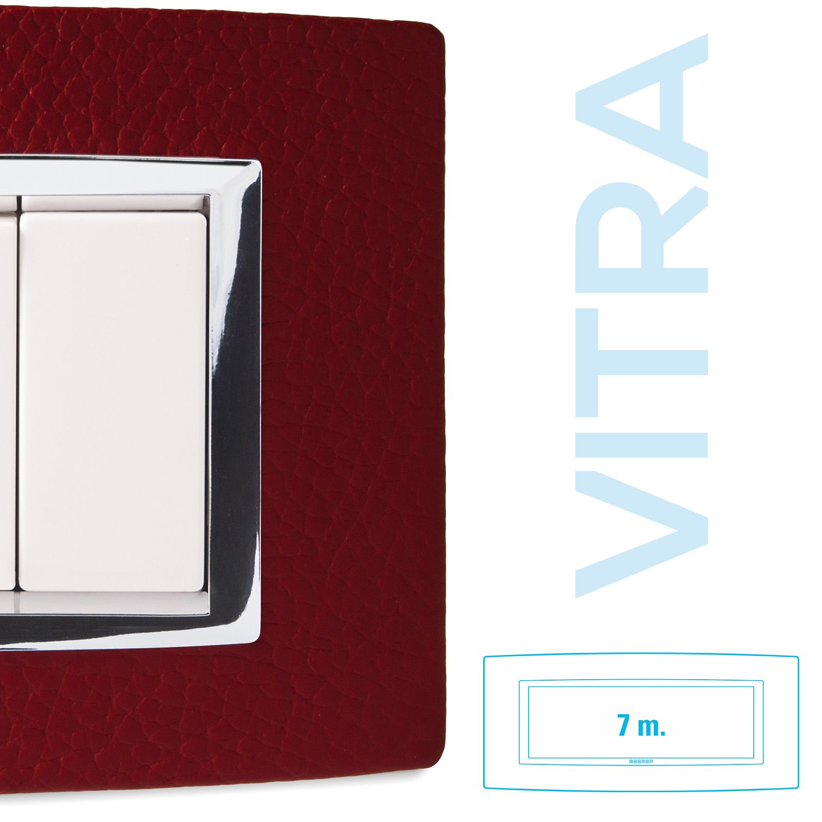 Placca Vitra Pelle Rosso Rubino 7 P