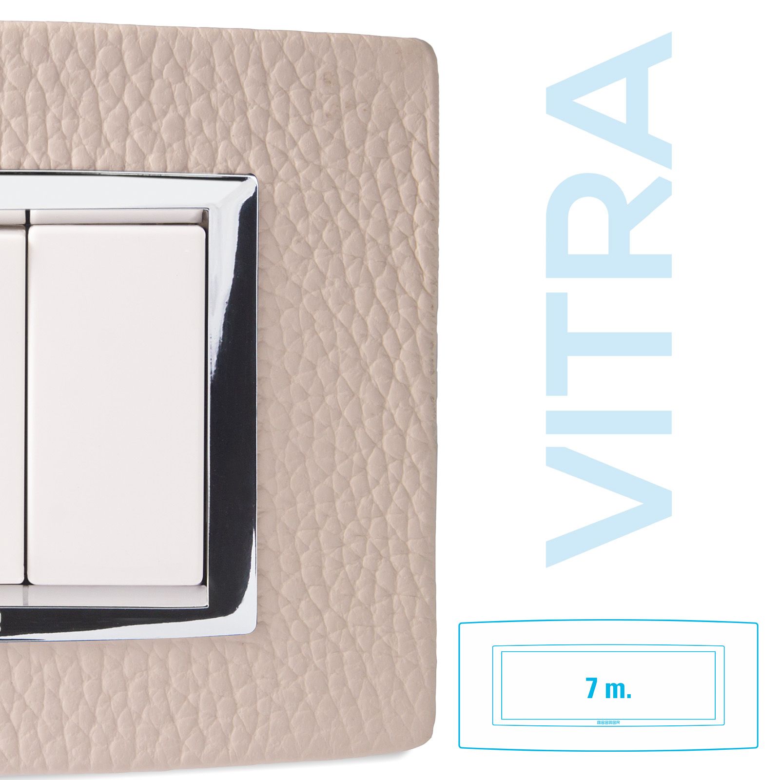 Placca Vitra pelle Avorio 7 P