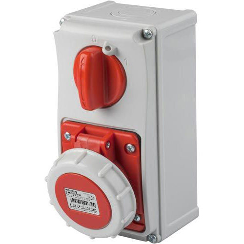 Pr.Int.Vr.3P+T 32A 380V 3h ROSSA IP67 c/