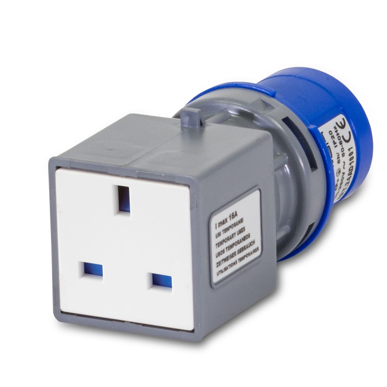 Ad.Ind.Sp.CEE 2P+T 240V 1Pr.Ing.13A 2P+