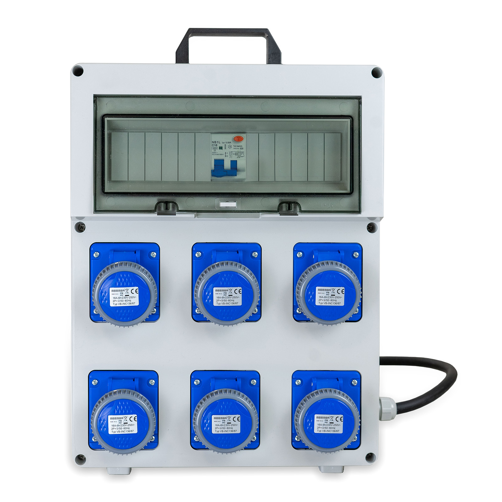 Q.ASC 6Pr.2P+T 16A 230V IP67