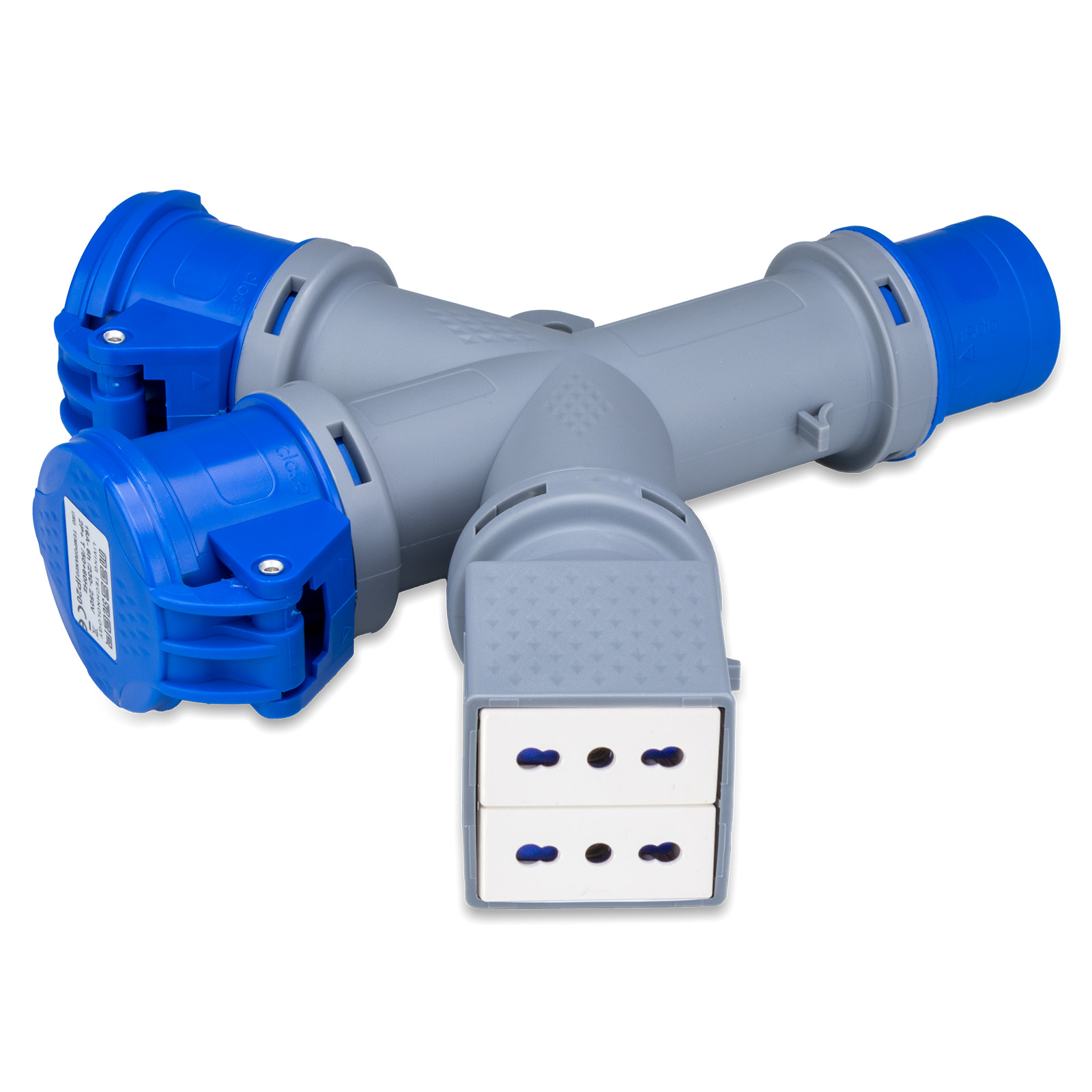 Molt.3Us.Sp.2P+T 16A 240V IP44 +2 Bival.